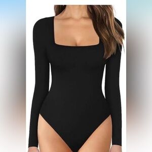 Black Long Sleeve Bodysuit